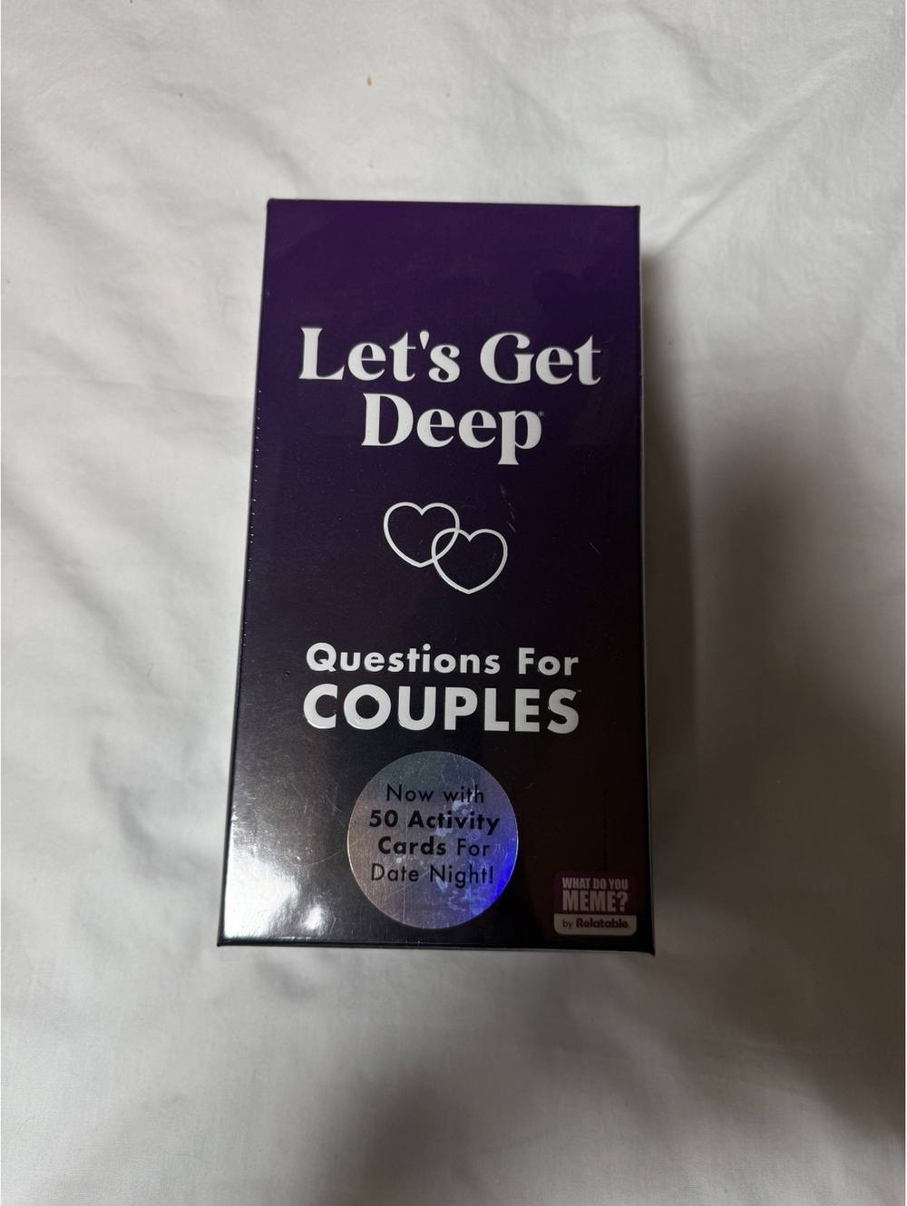 Let's Get Deep Questions for Couples Card Game with 50 Activity Cards
